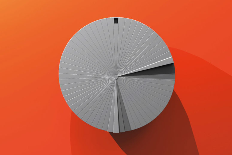 Minimalist Tectonic Clock That Shows Time With Shadows