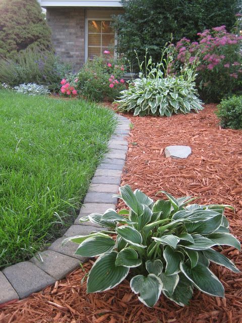 Elegant garden brick edging is a cool idea for most of gardens, it will easily fit almost any space.