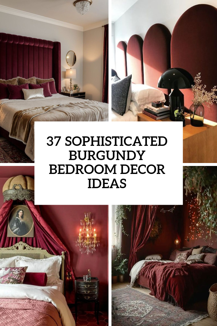 37 Sophisticated Burgundy Bedroom Decor Ideas