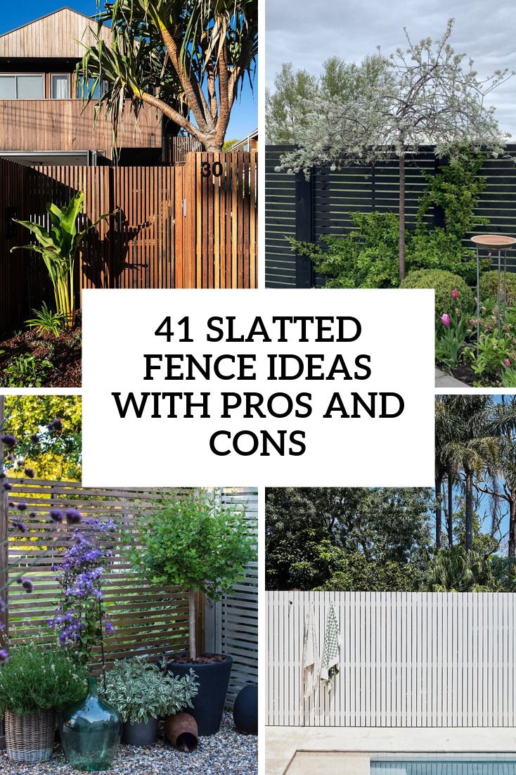 41 Slatted Fence Ideas With Pros And Cons
