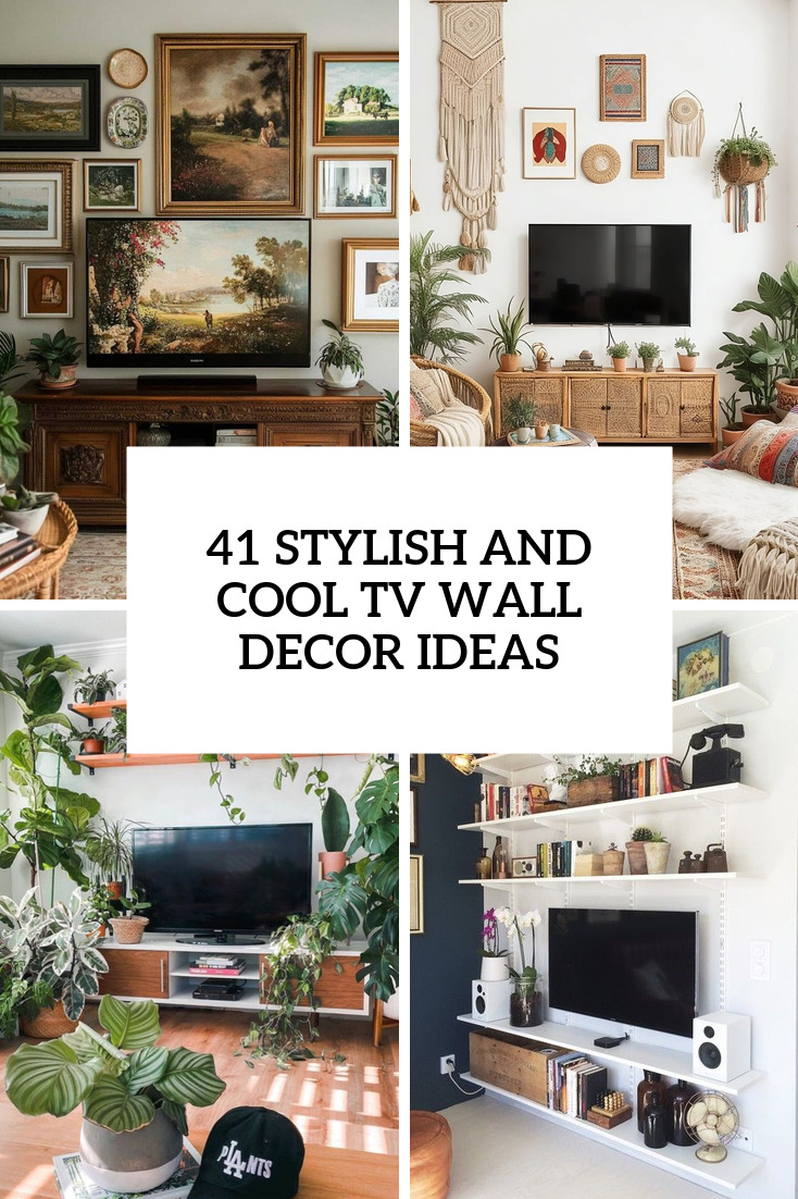 41 Stylish And Cool TV Wall Decor Ideas
