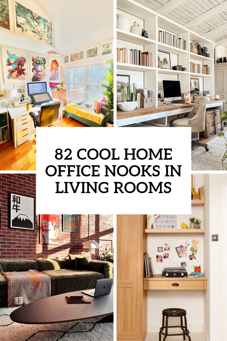 82 Cool Home Office Nooks In Living Rooms