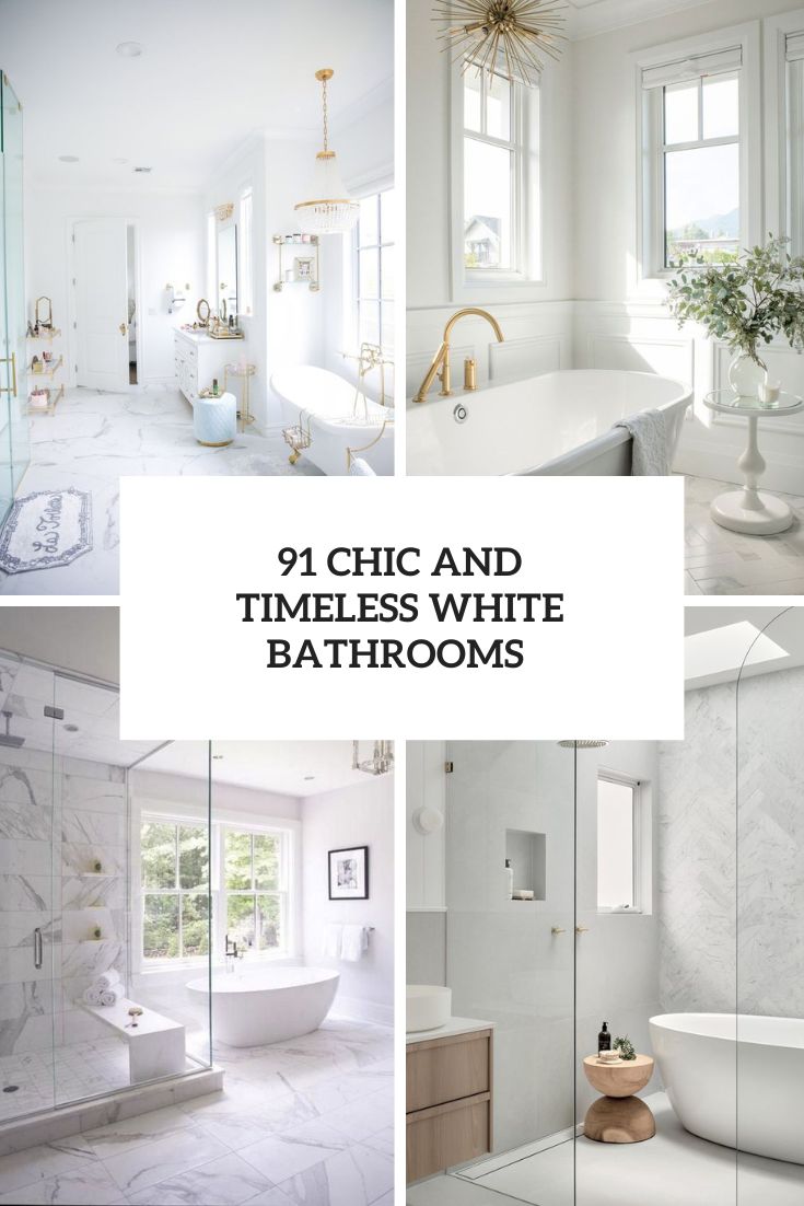 91 All-White Bathroom Ideas For A Timeless Look