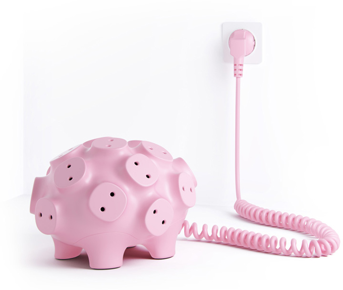 Funny Multi Snout Piggy For 17 Plugs Funny Multi Snout Piggy For 17 Plugs
