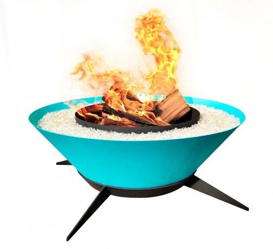 Sculptural Astrofire Outdoor Fire Bowl