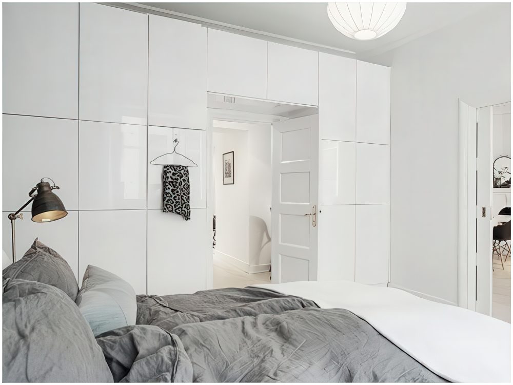 IKEA Besta storage system that acts as an arch.