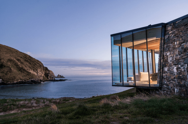 Sustainable Oceanfront Cabin On Volcanic Mountainside